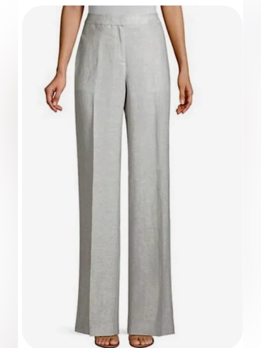 NWT Lafayette 148 New York Blue Stone Multi Wide Leg Dalton Pants 8